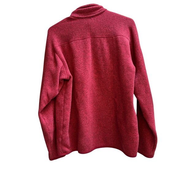 Patagonia Better Sweater 1/4 Zip Mens Medium Red Heather Performance Pullover - Picture 3 of 5